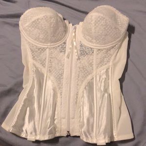 Vintage Silky Lace Boned Corset